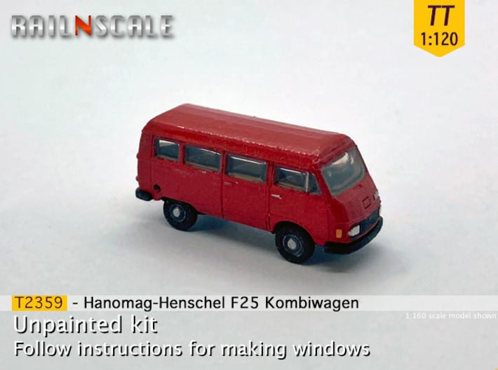 Hanomag-Henschel F25 Kombiwagen (TT 1:120) 3d printed 