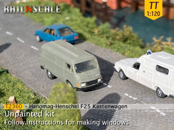 Hanomag-Henschel F25 Kastenwagen (TT 1:120) 3d printed
