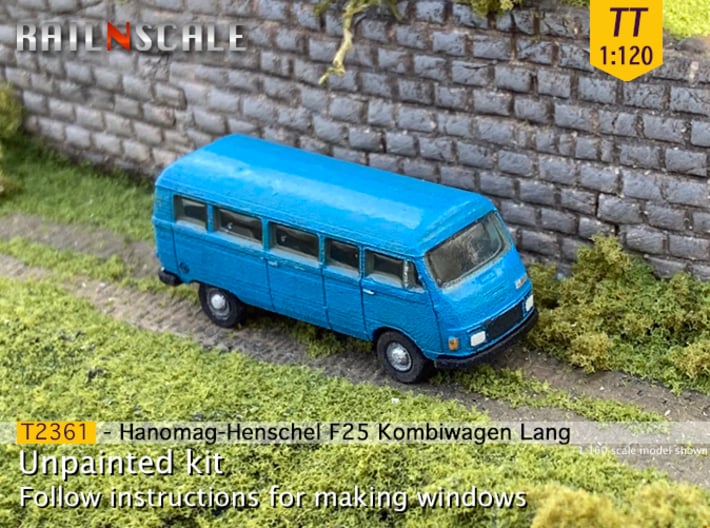 Hanomag-Henschel F25 Kombiwagen Lang (TT 1:120) 3d printed 