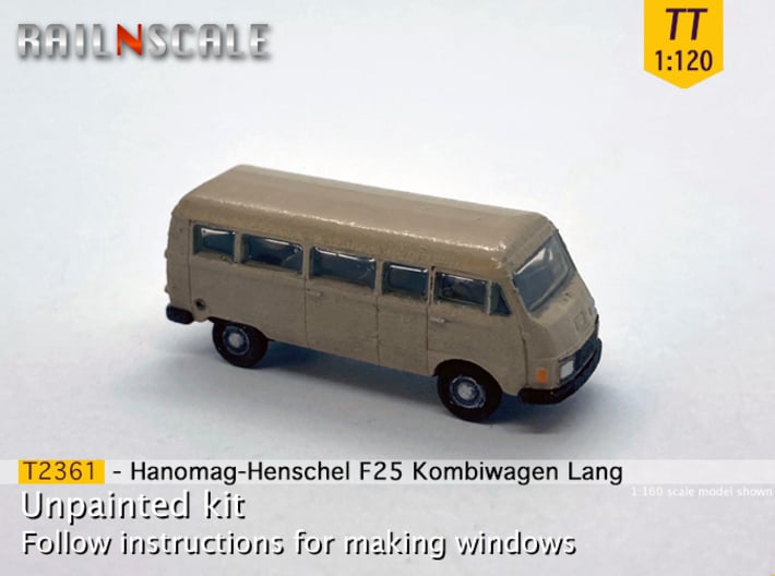 Hanomag-Henschel F25 Kombiwagen Lang (TT 1:120) 3d printed 