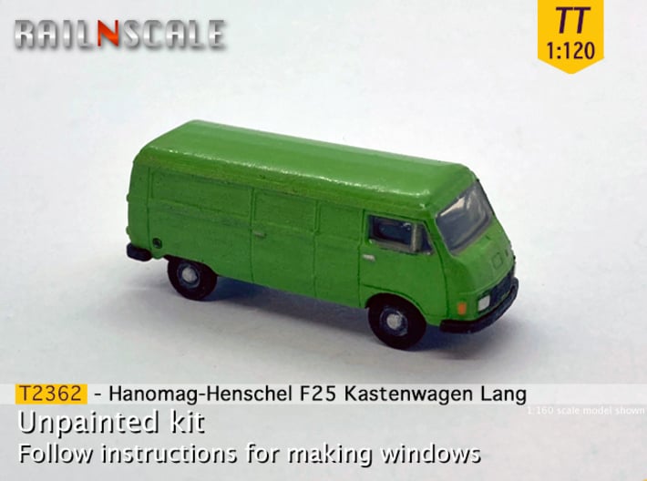 Hanomag-Henschel F25 Kastenwagen Lang (TT 1:120) 3d printed 