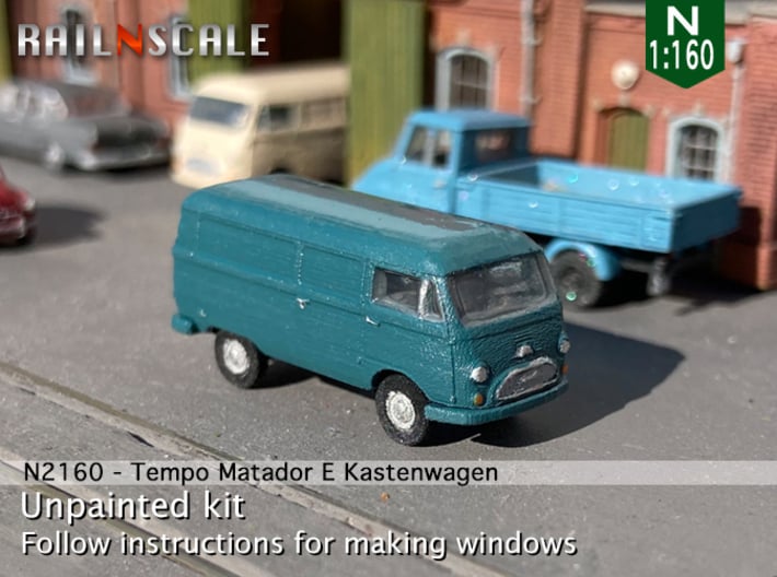 Tempo Matador E Kastenwagen (N 1:160) 3d printed