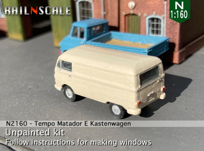 Tempo Matador E Kastenwagen (N 1:160) 3d printed 