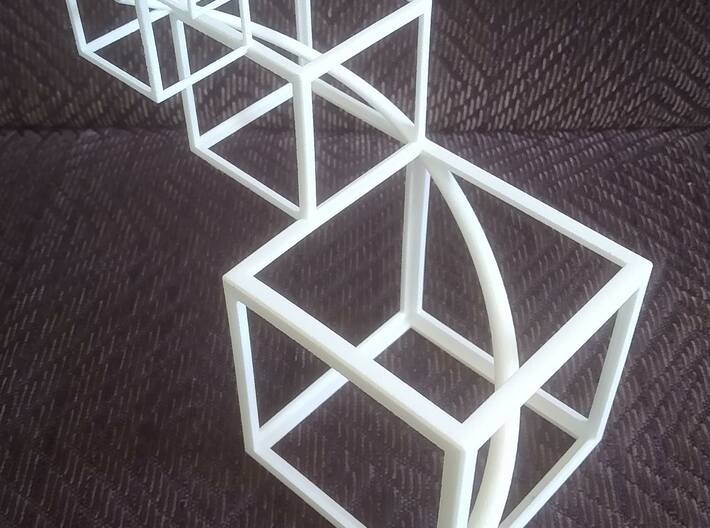 Golden Mean Spiral Cubes Flipped 3d printed 