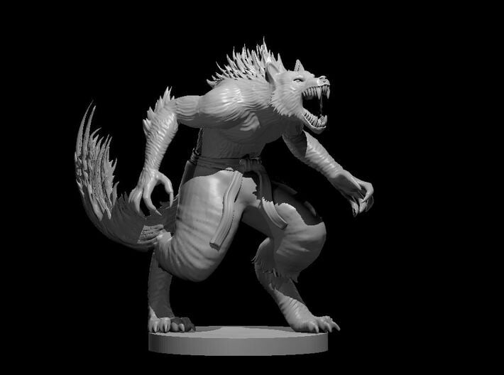 Werewolf Monk 3d printed