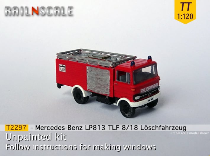 Mercedes-Benz LP 813 Tanklöschfahrzeug (TT 1:120) 3d printed 