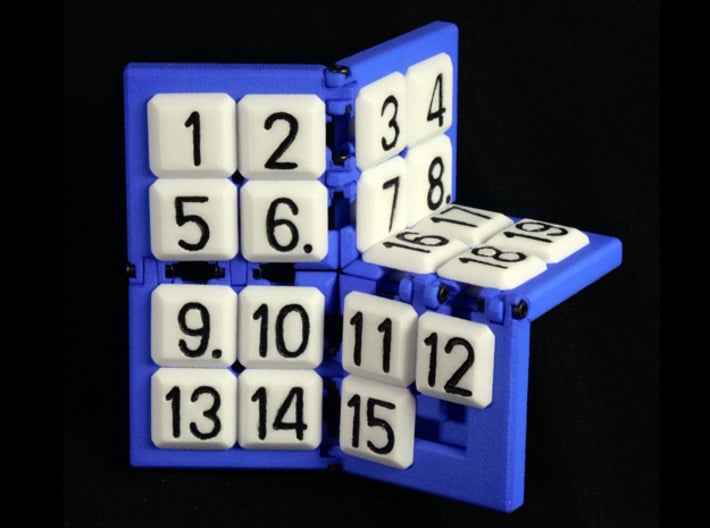 15+4 puzzle (Frame) 3d printed Complete puzzle with tiles