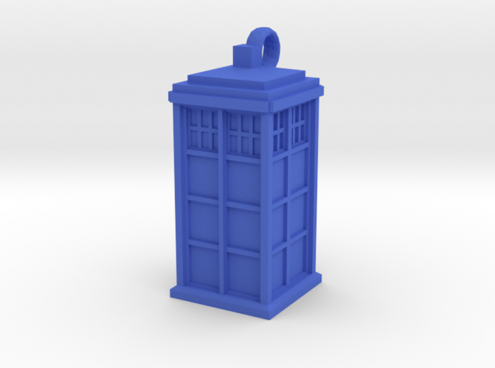 Tardis (T.A.R.D.I.S.) necklace charm 3d printed 