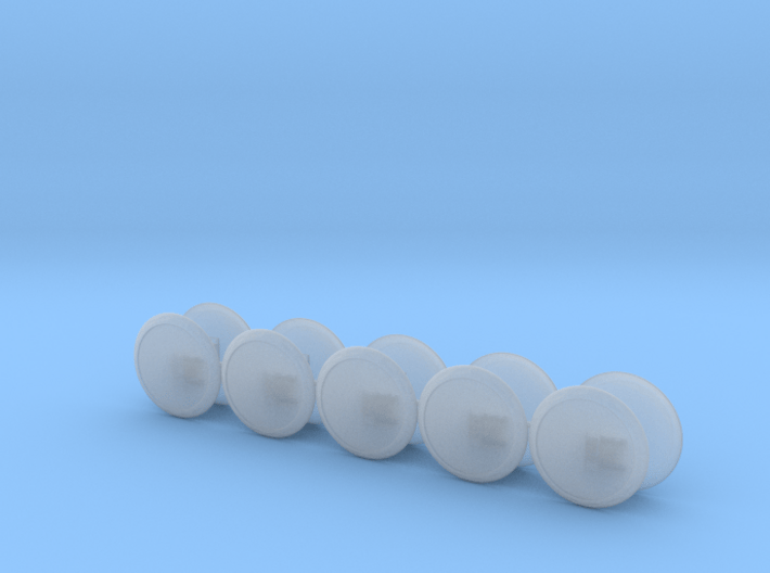 10@Space Knights V7-10 Domed Round Shield 1(right) 3d printed 
