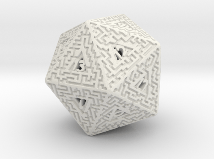 20 Sided Maze Die 3d printed