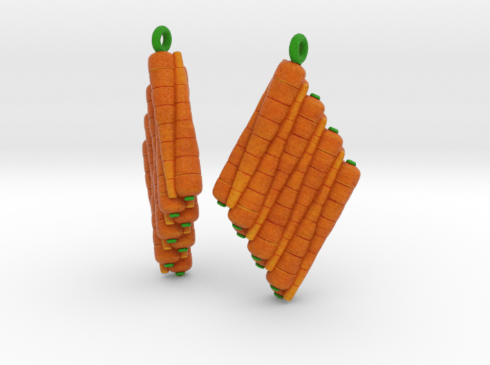 14 Carrot Diamond Earrings 3d printed 