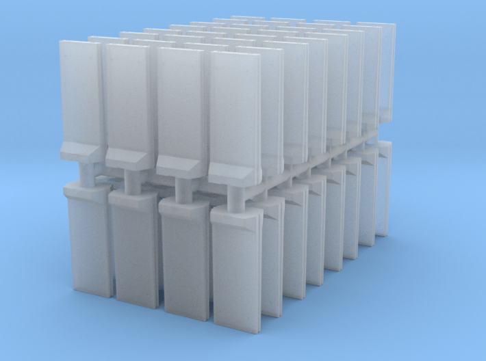 Concrete T-Wall (x64) 1/500 3d printed 