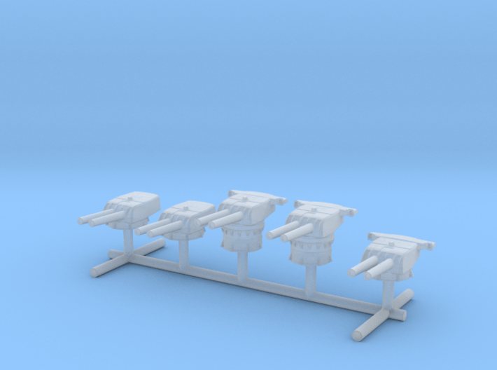 1/1250 IJN Type 50 year 3 turrets (8in) 1944 Set 3d printed 