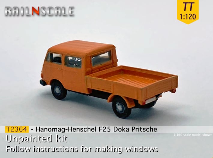 Hanomag-Henschel F25 Doka Pritsche (TT 1:120) 3d printed 