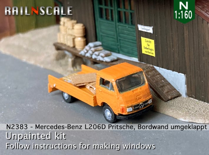 Mercedes-Benz L206D Pritsche (N 1:160) 3d printed 