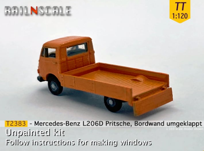 Mercedes-Benz L206D Pritsche (TT 1:120) 3d printed 