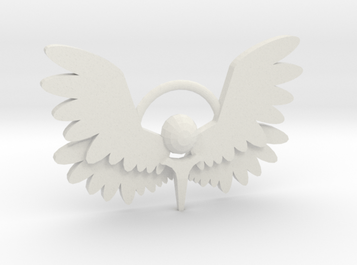 Winged Keychain 3d printed 