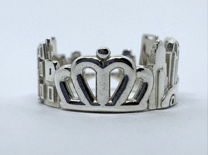 Charlotte Cityscape Ring - Queen City Jewelry 3d printed