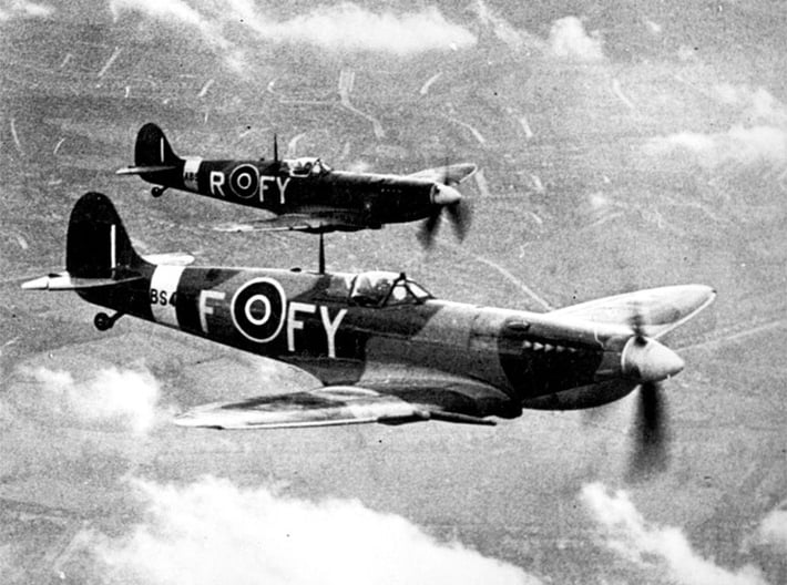 Nameplate Spitfire Mk.IX 3d printed 