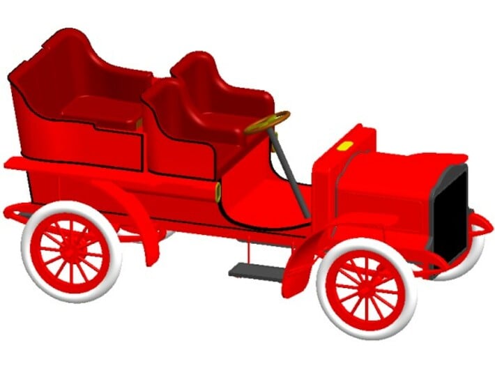 White model E Touring 1905 1/32 3d printed CAD-model