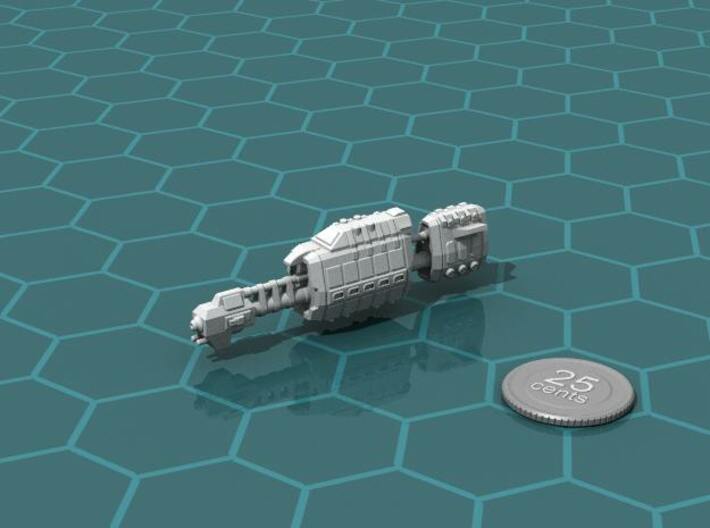 USASF Auxiliary Carrier 3d printed Render of the model, with a virtual quarter for scale.