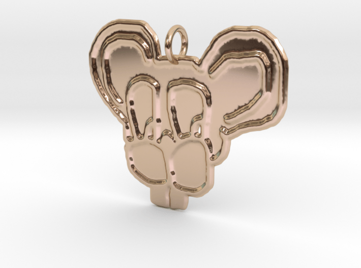 Mouse pendant 3d printed 