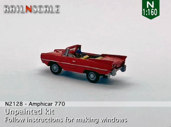 Amphicar 770 (N 1:160) 3d printed 