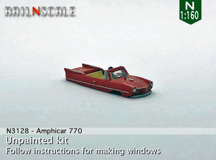 Amphicar 770 im Wasser (N 1:160) 3d printed 