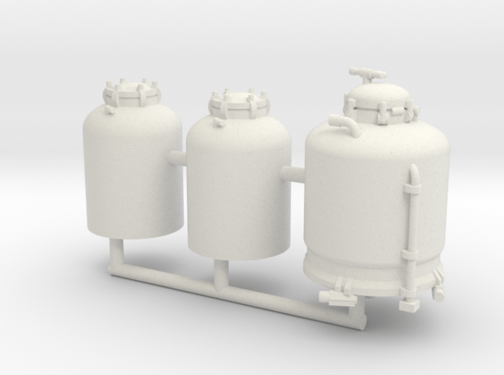 1/50th Paint Striping Tanks, 1 large, 2 small 3d printed 