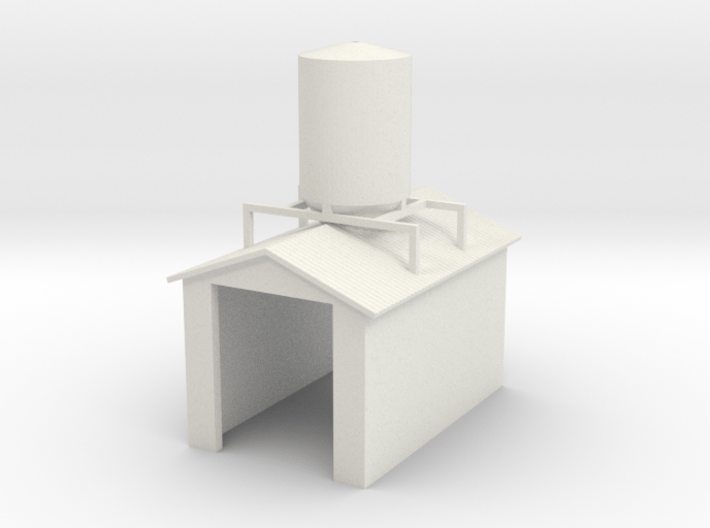 'S Scale' - Loadout Building with Corrugated Roof 3d printed 