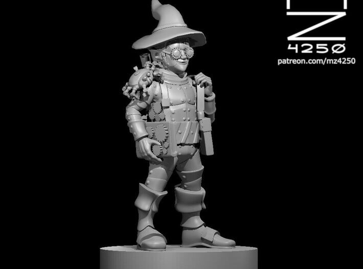 Gnome Clockwork Wizard 3d printed 