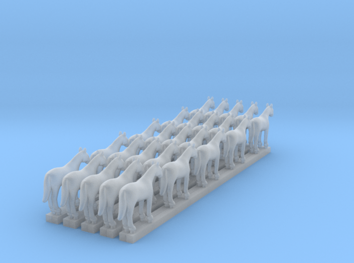 Horses - Set of 25 - Zscale 3d printed 