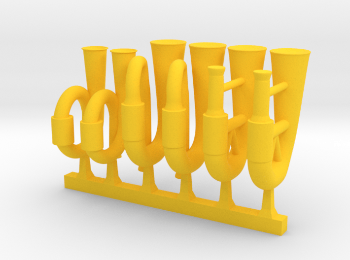 6 x Horns (Prototype) 3d printed