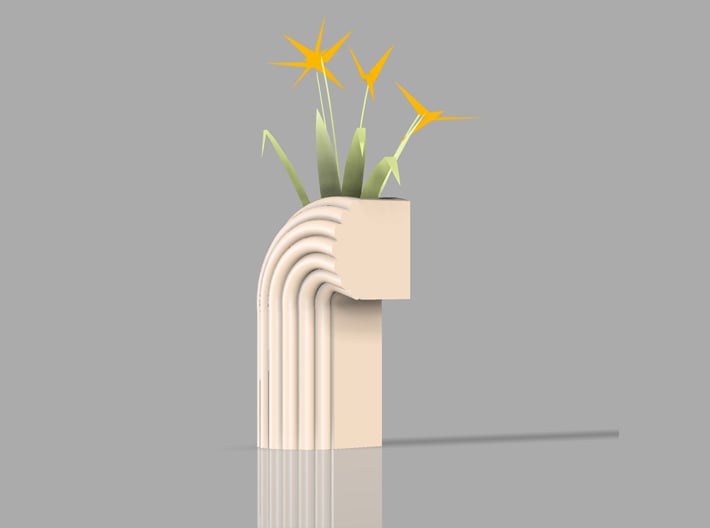 Letter planter "r" 3d printed 