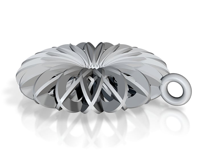 Calatrava Jewellery forms 144 80mm dia pendant 3d printed 