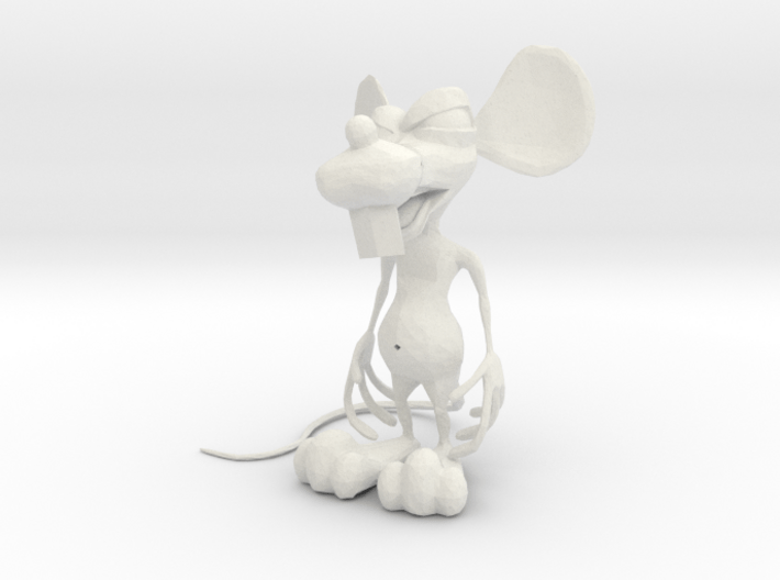 Dirty Rat - Standing (small2-NoWiskers) 3d printed 