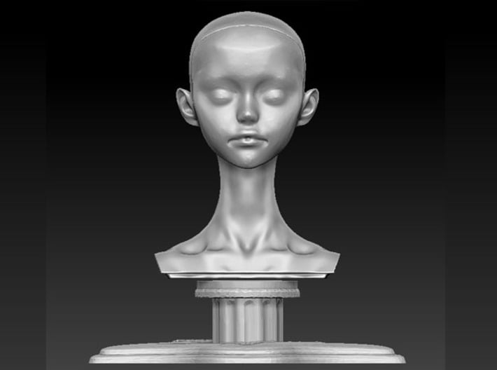 girl-wigstand-S 3d printed does not includ a head
