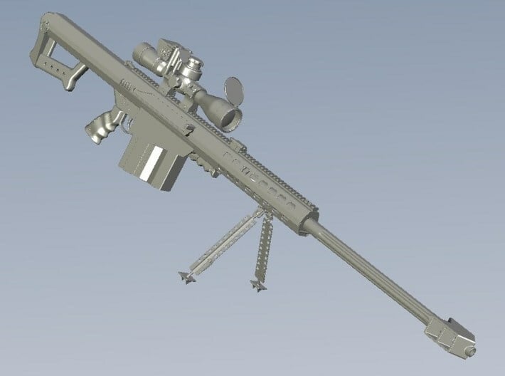 1/10 scale Barret M-82A1 / M-107 0.50" rifles x 2 3d printed 