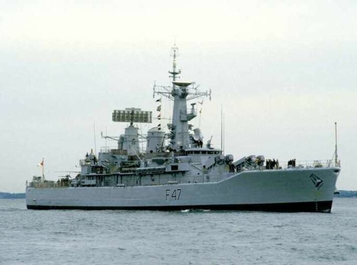 Nameplate HMS Danae 3d printed Leander class (Type 12I) frigate HMS Danae.