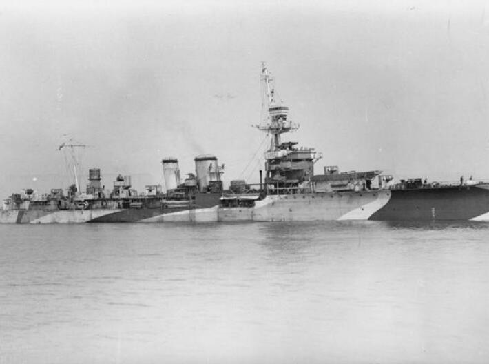 Nameplate HMS Danae 3d printed Danae class light cruiser HMS Danae.