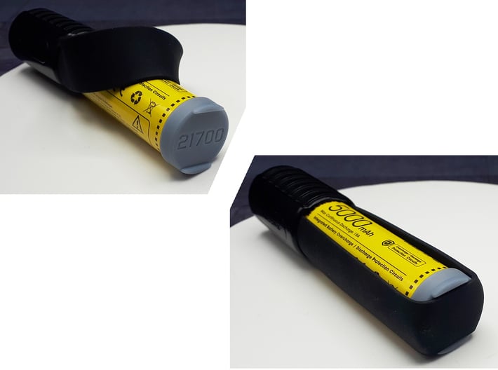 21700 battery cover for Nitecore F21i strap 3d printed 