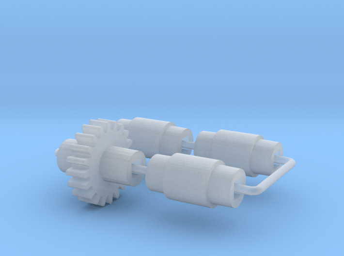 Bachmann HO US 4-8-4 Replacement Axles & Gear - V2 3d printed 