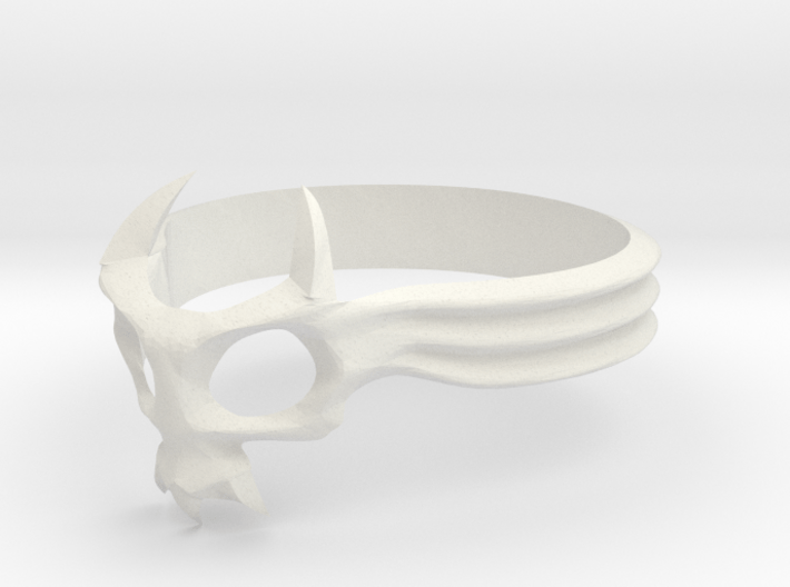 Skull Mask Ring -v2 3d printed 