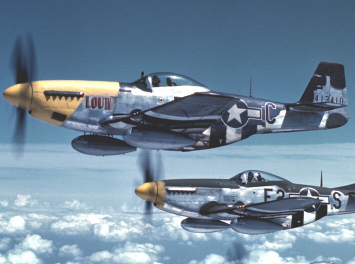 1/18 P-51D and P-51K Mustang Wheel Wells 3d printed 