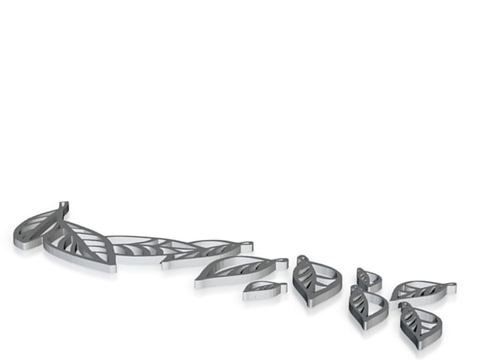 Leaves thin - linkers and dangles 3d printed 