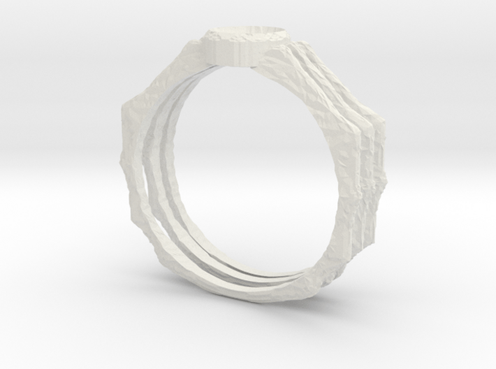 Spider Ring -v3 (size 14-ish in Steel) 3d printed 