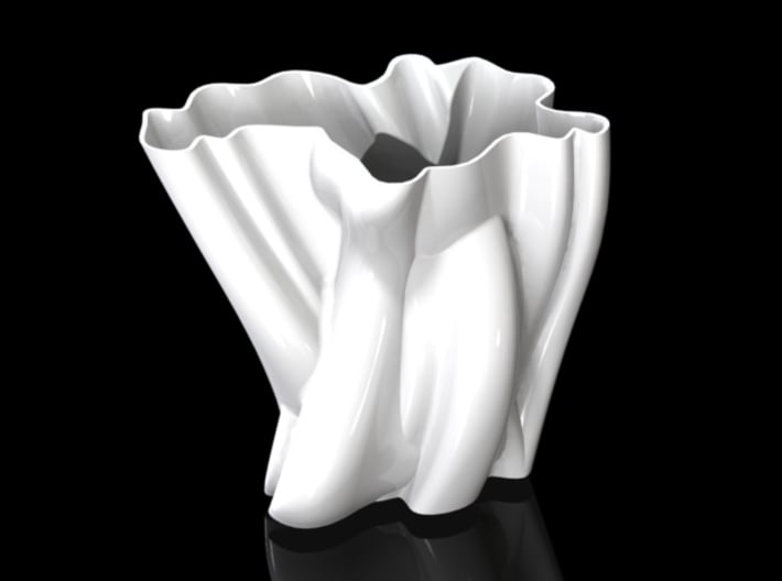 Vase 012 3d printed Vase012 - White Strong &amp; Flexible
