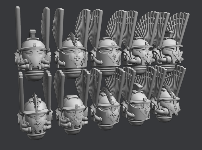 Winged Hussar Space Marines - 10x -20x helmets (HYQGJQCAF) by moodyswing