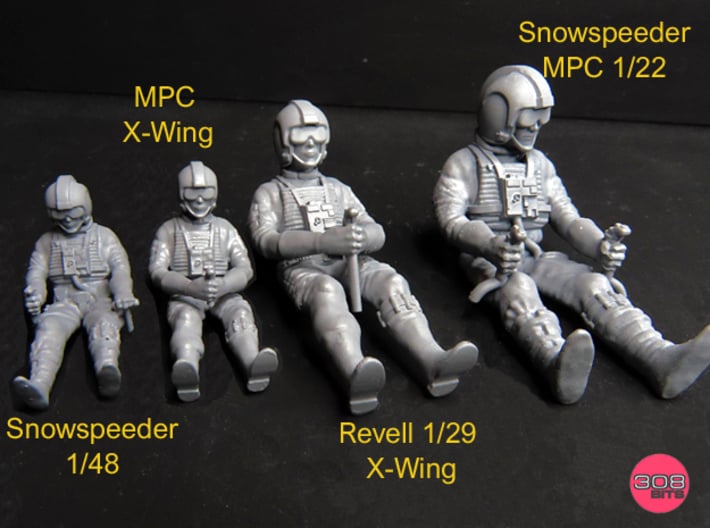 WING-X MPC PILOT 3d printed Several pilots figures for different kits