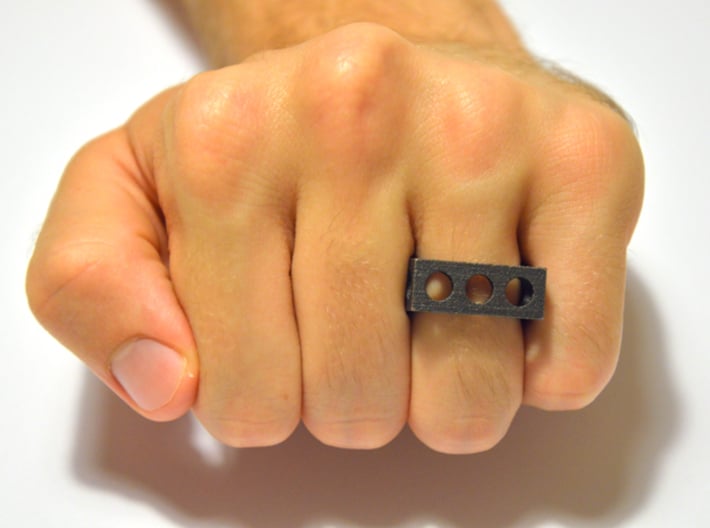 Futurist Ring+Pendant 3d printed 